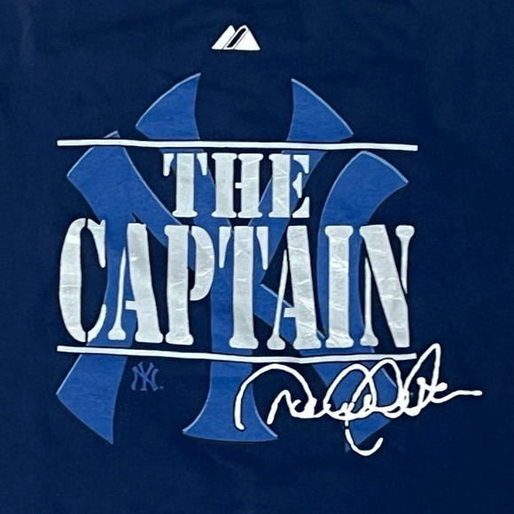 Derek Jeter New York Yankees MLB Baseball Tshirt Majestic - Picture 4 of 6